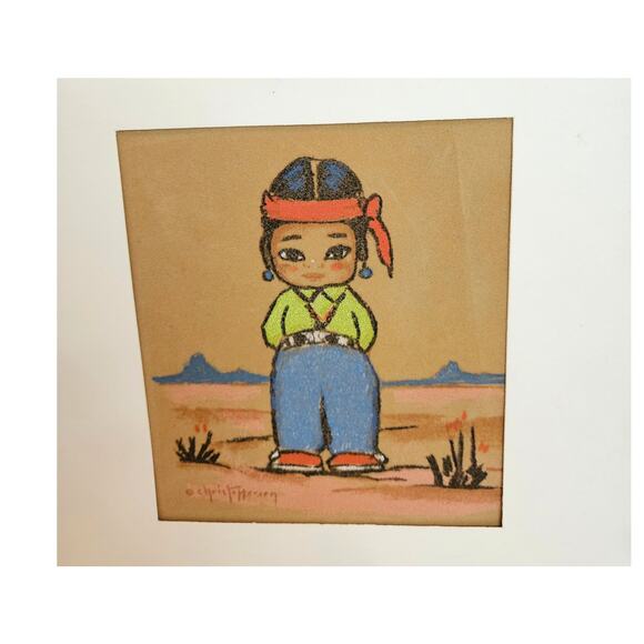 Native American Oodees Pastel Velvet Paper Serigraph prints Gerda Christoffersen - Picture 3 of 10